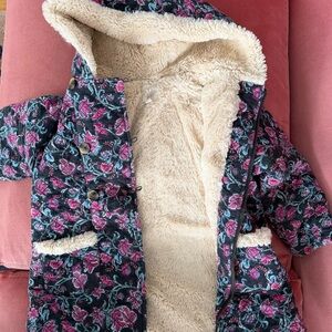 Louise Misha teddy Sherpa lined kids coat 5y